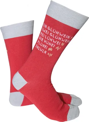 Produktbild von Coole Socke mit Spruch Bring mir Wein - Grösse 36-40