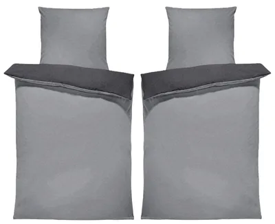 Produktbild von Winter Bettwäsche Doubleface Uni Wende kuschelig flauschig warm weich Fleece