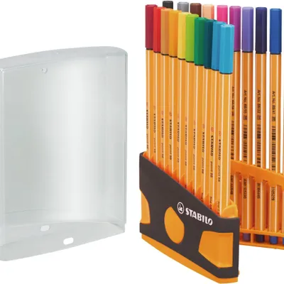 Produktbild von STABILO Fineliner -  point 88 ColorParade - 20er Tischset in anthrazit/orange - 20 vers…