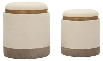 Immagine prodotto di Set di due pouf contenitore in stile nordico