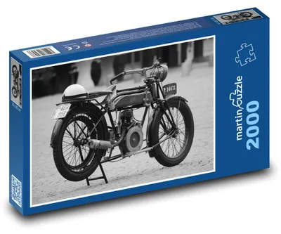 Obrázek produktu pro Puzzle 2000 Historický motocykl na náměstí - martinpuzzle