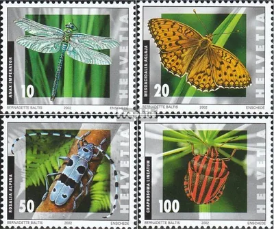 Produktbild von Briefmarken Schweiz 2002 Mi 1802-1805 (kompl.Ausg.) postfrisch Freimarken: Insekten