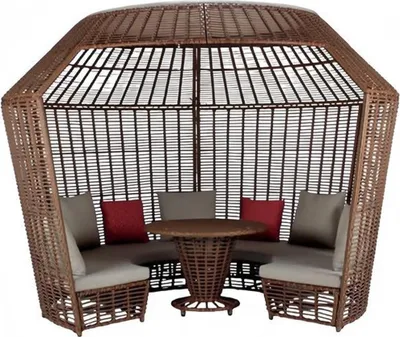 Obrázok produktu pre Pergola okrúhla pohovka pavilón lounge baldachýn terasa pavilón pohovka gauč vonkajšie
