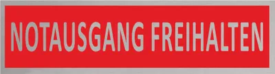 Produktbild von CombiCraft Aluminium Türschild Notausgang freihalten 165x45mm mit 3M-Tape