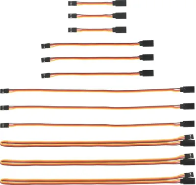 Produktbild von MMOBIEL 12x 3-Pin RC Servo-Verlängerungskabel Buchse–Stecker für Servo