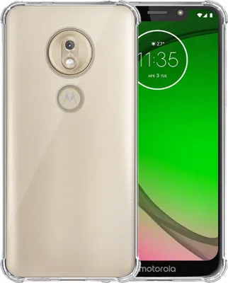 A transparent phone case is shown on a white background, with a smartphone screen visible on the right side.