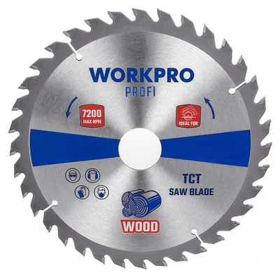 Image de Lame Scie Circulaire Bois Workpro Coupe Bois Précise Et Durable - Workpro