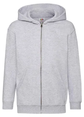 Produktbild von Fruit of the Loom - "Classic" Kapuzenjacke für Kinder LT1944 (128) (Grau meliert)
