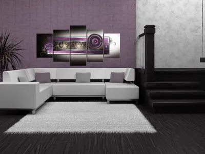 Produktbild von Akustikbild Abstrakt 200x100 cm Bilder Akustikschaum Hochleistungsschallabsorber Schallschutz Leinwand 5 tlg Wandbild Raumakustik Schalldämmung 020101-198