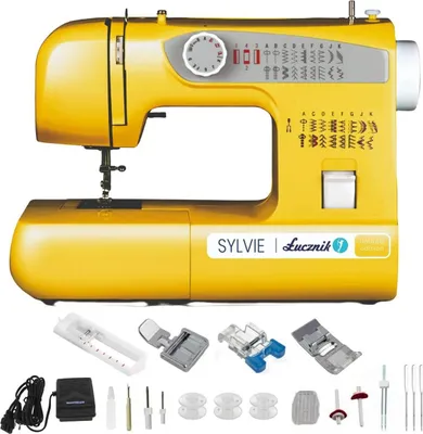 Produktbild von Łucznik SYLVIE, Gold, Halbautomatische Nähmaschine, Overlock, Nähen, 4 Step, 0 - 4 mm, Drehregler