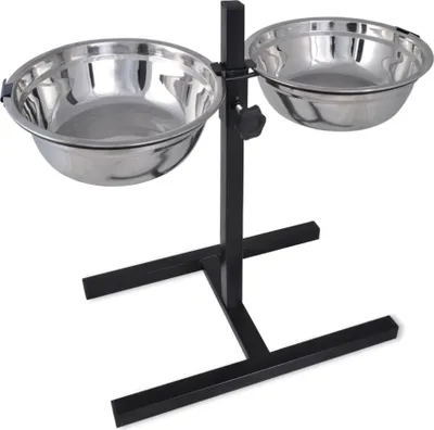 Image de Support réglable avec 2 bols de 41 L pour chien