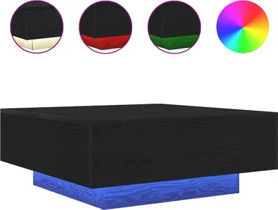 Obrázek produktu pro vidaXL Konferenční stolek černý dubový vzhled 80 x 80 x 31 cm materiál na bázi dřeva