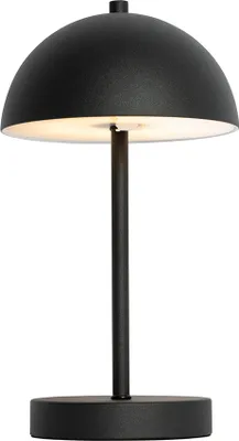 Produktbild von Qazqa led Modern außen Aufladbare Lampe für den Garten - Keira - Schwarz, inkl. 3.5W integrierter LED, dimmbar, 29.3cm, IP44, R