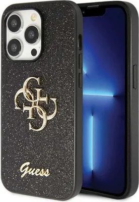 Produktbild von Etui Guess Guhcp14Xhg4Sgk Für Iphone 14 Pro Max 6.7"" - Schwarz Glitter Script Big 4G