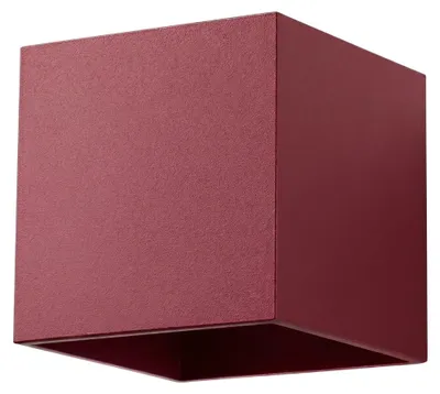 Image de Applique QUAD 1 bordeaux 1xG9 8W aluminium 10x12x10cm Sollux Lighting