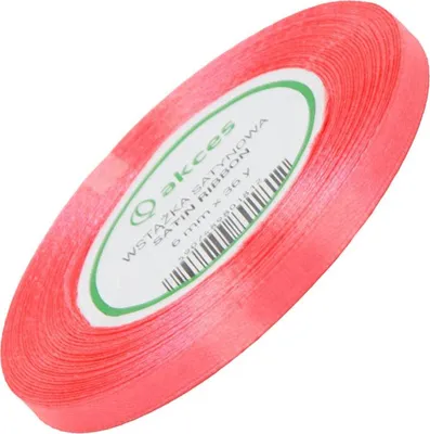 Zdjęcie produktu dla Wstążka satynowa ciemna koralowa 6mm - 32mb