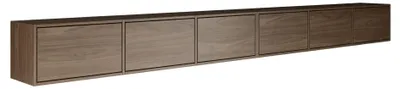 Obrázek produktu pro Selsey Framme - Závěsná TV deska se šesti chlopněmi 300 cm, vzhled dřeva ořech Wisconsin