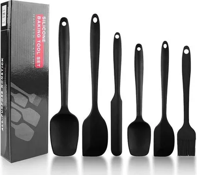 Immagine prodotto di Set di spatole in silicone per la cottura al forno e in cucina fino a 230 °C, 6 pezzi