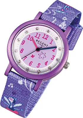Produktbild von Regent Armbanduhr lila F-486 Kinder Analog-Quarzuhr URF486