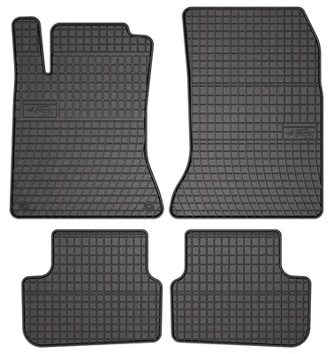 Produktbild von Gummi-Fußmatten Vorne für Mercedes Atego 2 2005-2013 – 2-tlg, Schwarz, passgenau – Wielganizator SolidPRO
