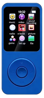 Produktbild von ZELURXX MP3-Player Bluetooth 5.0, HiFi-Audio, 1,8-Zoll-LCD, USB-C, TF-Karte bis 128 GB, FM-Radio und Aufnahme, Blau