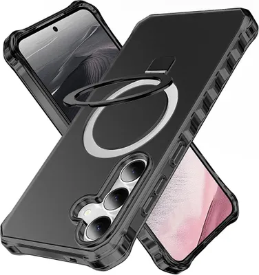 Produktbild von Samsung Galaxy S26 Plus Hülle - Coverup ShockProof TPU Back Cover mit MagSafe Compatible Ring Kickstand - Schwarz
