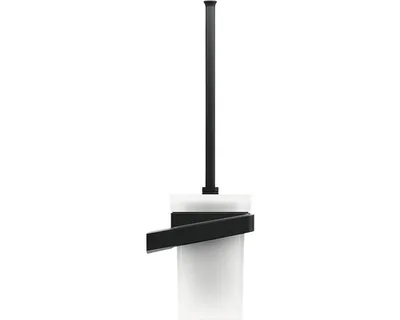Produktbild von Ravak 10° - Toilettenbürste mit Halter, Wandmontage, Schwarz/Glas X07P566