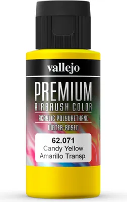 Obrázek produktu pro Prémiová barva Vallejo 62071 Candy Yellow 60ml Airbrush Acrylfarbe