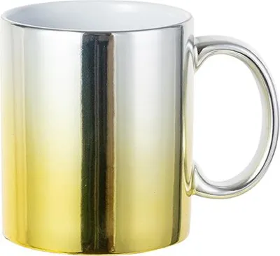 Produktbild von Tasse für Sublimation - Gold / Silver Chromeffekt - 11oz / 320ml