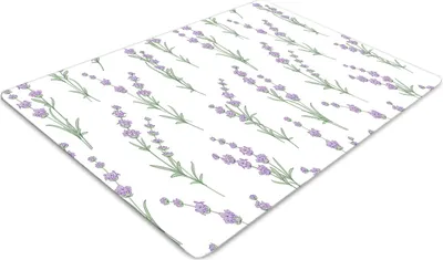 Produktbild von Stuhlunterlage Bürostuhlunterlage 120 cm x 90 cm Bodenmatte Bürostuhlunterlage - Lavendelblumen