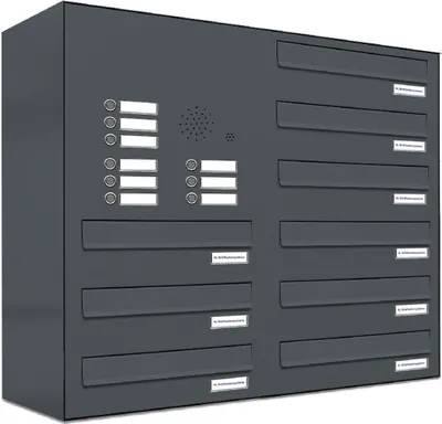 Immagine prodotto di 9 sistema di cassette per le lettere per campanello a scomparsa RAL 7016 antracite