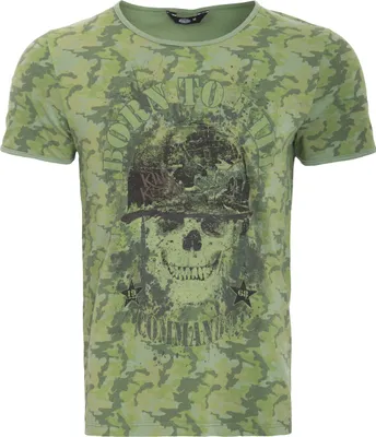 Produktbild von King Kerosin Vintage T-Shirt - Born To Kill Camouflage XL