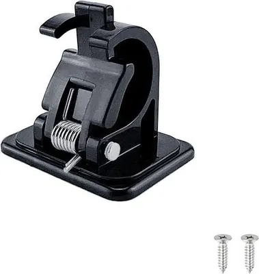 Produktbild von Set mit 4 selbstklebenden Gardinenstangenhaken zur Montage ohne Bohren, zum Aufkleben auf Gardinenstangen, Gardinenstangenhalterung ohne Bohren, für Gardinen oder Handtuchhalter