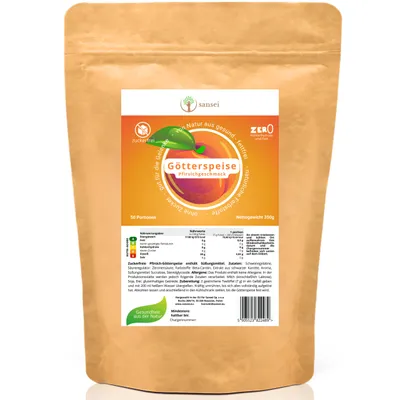 Obrázek produktu pro Sansei, příprava na želé s příchutí broskve, bez cukru, 350 g