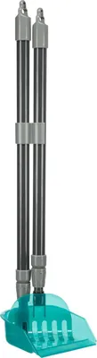Produktbild von TRIXIE Kehrschaufel mit Harke - grau/blau - 57–102 cm