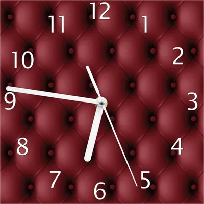 Produktbild von Wallario Design Wanduhr Rote Ledertür aus Echtglas, Größe 20 x 20 cm