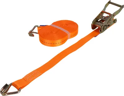 Produktbild von UNITRAILER Spanngurt mit Ratsche 12m 25mm 1t Zurrgurt Ratschengurt Transportgurt Ladungssicherung Anhänger Pkw zweiteilig orange 1000 daN
