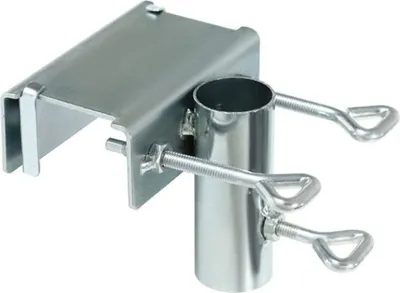 Produktbild von Verstellbarer Sonnenschirmhalter für rechteckige Geländer – Silber