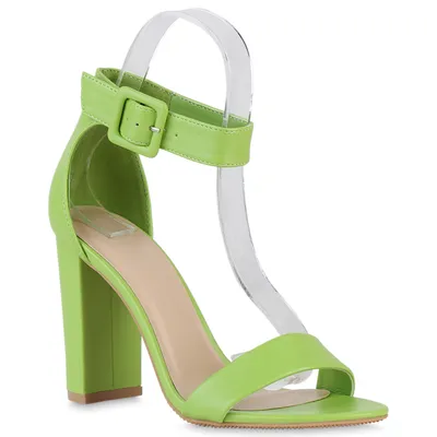 Produktbild von VAN HILL Damen Riemchensandaletten Sandaletten Elegante Shoes 840189, Farbe: Hellgrün, Größe: 38