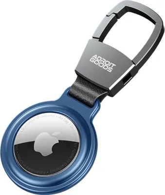 Zdjęcie produktu dla AdroitGoods Aluminiowe etui do Apple AirTag - niebieskie - brelok do kluczy Airtag - uchwyt - zawieszka - etui