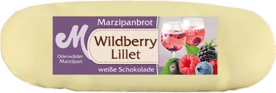 Produktbild von Odenwälder Marzipan Brot Wildberry Lillet mit weißer Schokolade 100g