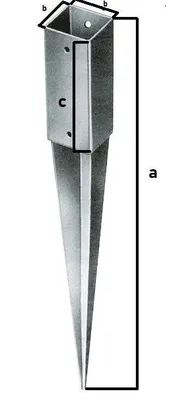 Produktbild von TrendLine Einschlagbodenhülse 90 x 7,1 x 7,1 cm