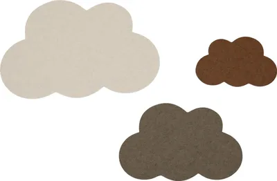 Produktbild von KidsDepot Beau Wolken Set von 3 - Wanddekoration | KidsDepot