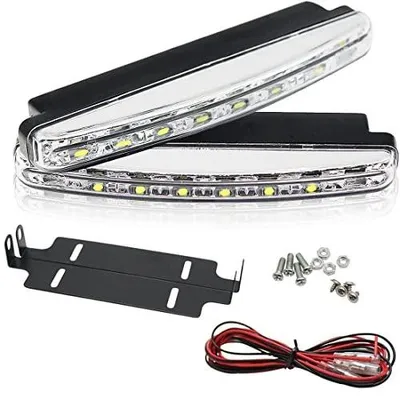 Zdjęcie produktu dla Światła LED do jazdy dziennej 12V samochodowe białe uniwersalne 2 szt