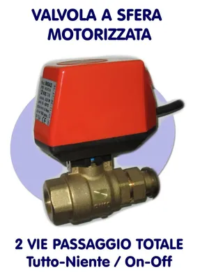 Immagine prodotto di valvola a sfera motorizzata a 2 vie con foro pieno da 1/2"
