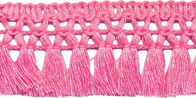1m Fransenborte 32mm rosé