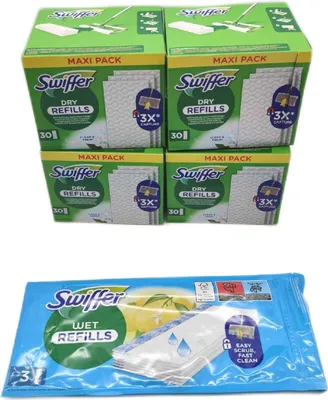Zdjęcie produktu dla Swiffer Mop do podłóg Czyszczenie gospodarstwa domowego Suche i wilgotne ściereczki do podłóg Wysoce skuteczne usuwanie zabrudzeń