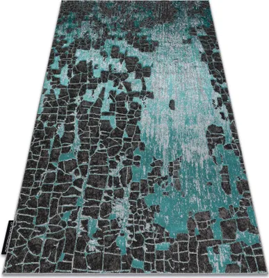Produktbild von Modern DE LUXE Teppich 2079 vintage - Strukturell grün / Anthrazit Grün 140x190 cm