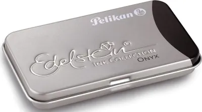 Immagine prodotto di Pelikan 339622 Cartuccia d'inchiostro Edelstein Ink Collection GTP - 6 cartucce in astuccio metallico, Onyx (nero)(T)