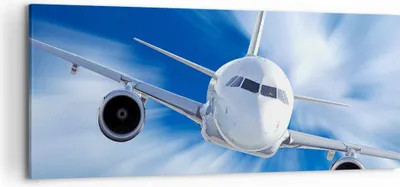 Produktbild von Bild auf Leinwand - Leinwandbild - Luftfahrt Flugzeug Flug - 120x50cm - Wand Bild - Wanddeko - Leinwanddruck - Bilder - Kunstdruck - Wanddekoration - Leinwand bilder - Wandkunst - AB120x50-2537